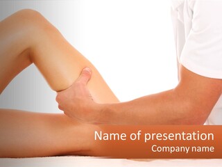 A Person Is Getting A Foot Massage From Another Person PowerPoint Template