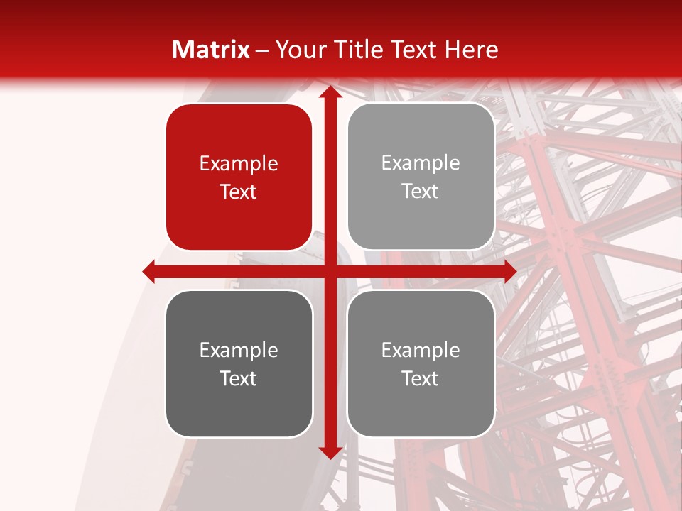 A Red And White Tower With A Satellite Dish On Top Of It PowerPoint Template