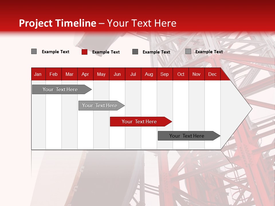 A Red And White Tower With A Satellite Dish On Top Of It PowerPoint Template