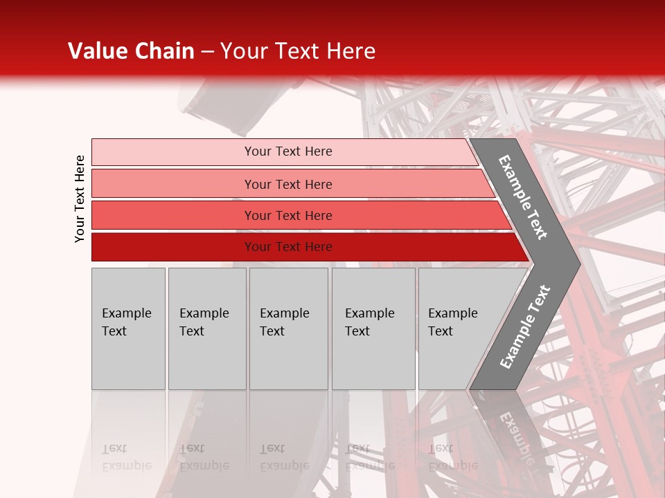 A Red And White Tower With A Satellite Dish On Top Of It PowerPoint Template