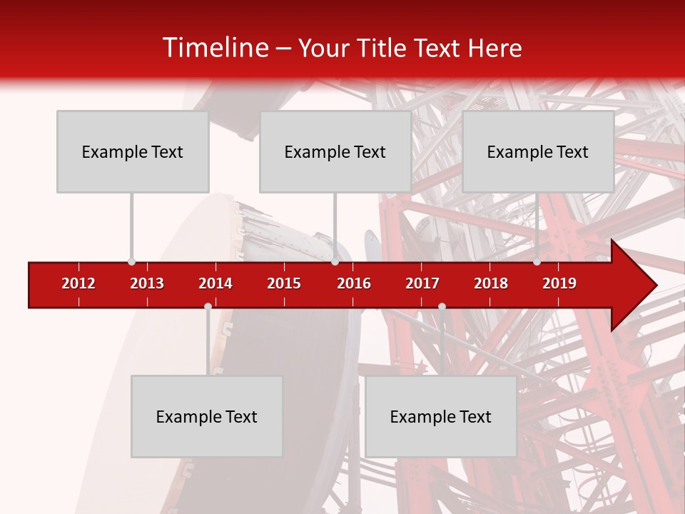 A Red And White Tower With A Satellite Dish On Top Of It PowerPoint Template