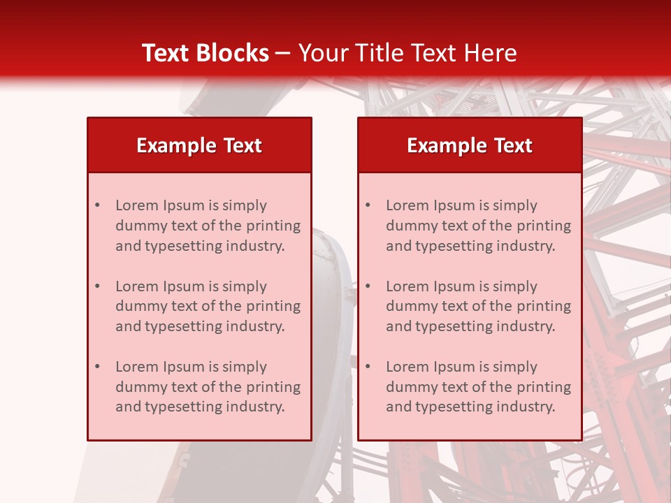 A Red And White Tower With A Satellite Dish On Top Of It PowerPoint Template