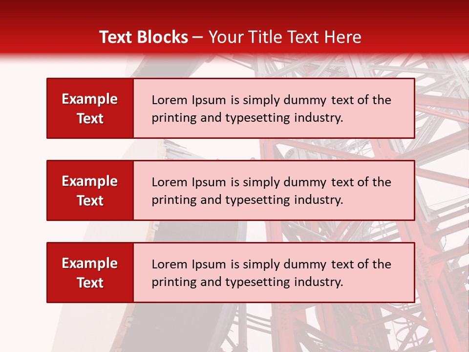 A Red And White Tower With A Satellite Dish On Top Of It PowerPoint Template