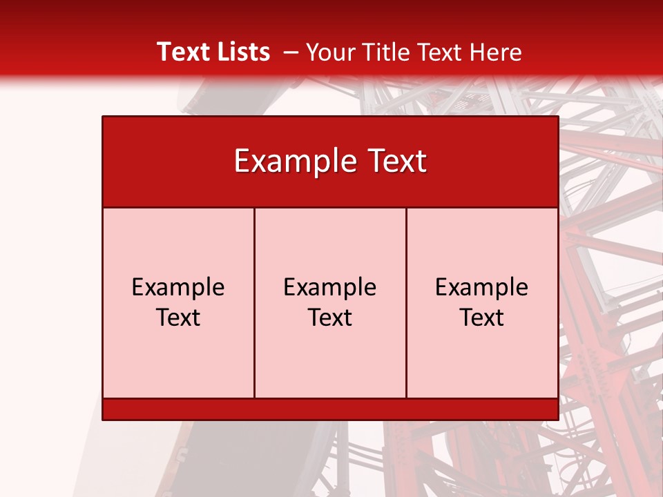A Red And White Tower With A Satellite Dish On Top Of It PowerPoint Template