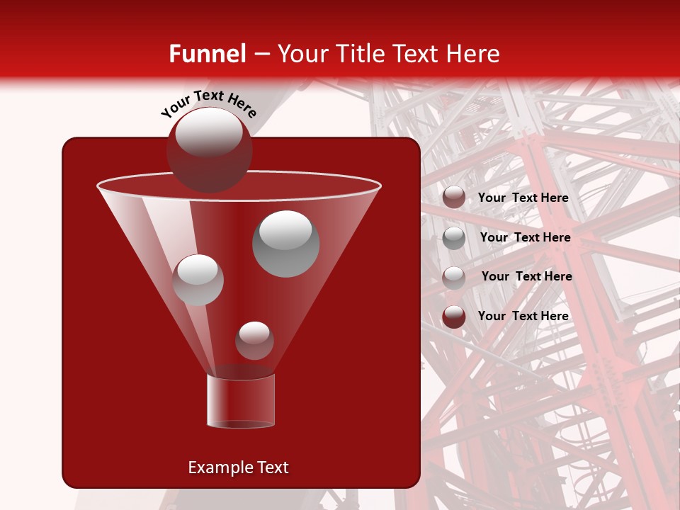 A Red And White Tower With A Satellite Dish On Top Of It PowerPoint Template