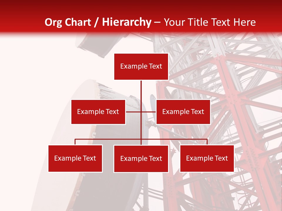 A Red And White Tower With A Satellite Dish On Top Of It PowerPoint Template