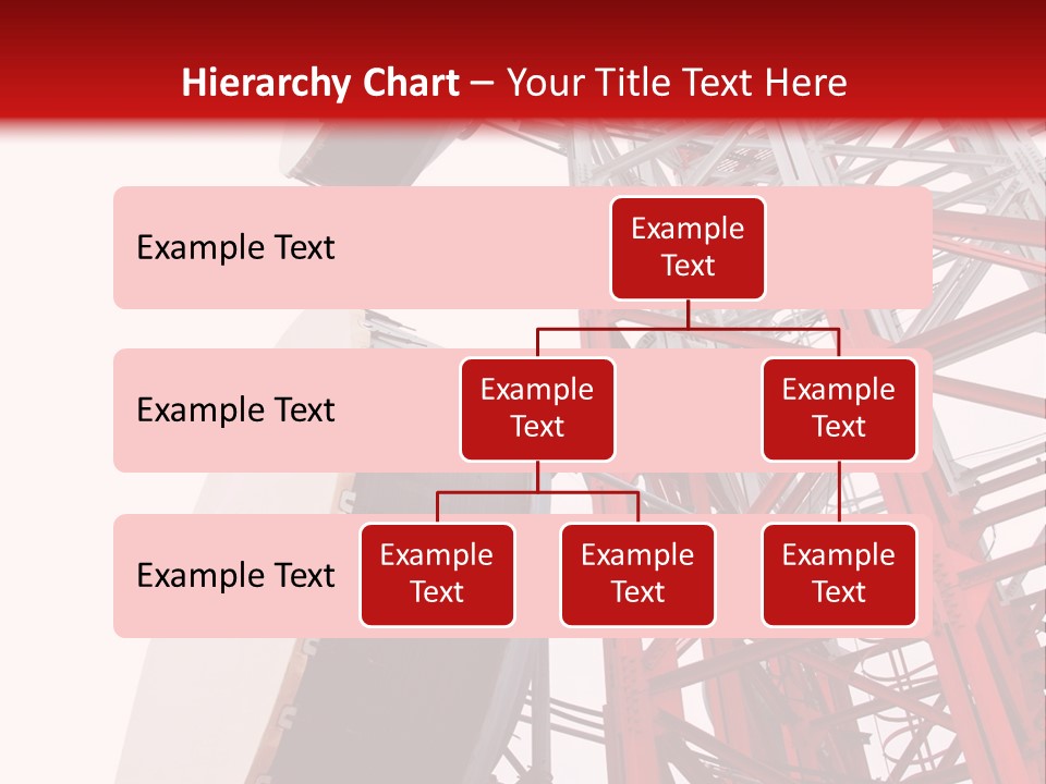 A Red And White Tower With A Satellite Dish On Top Of It PowerPoint Template