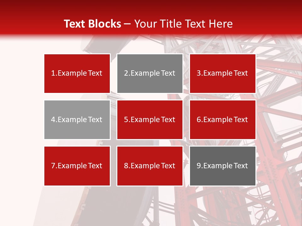 A Red And White Tower With A Satellite Dish On Top Of It PowerPoint Template