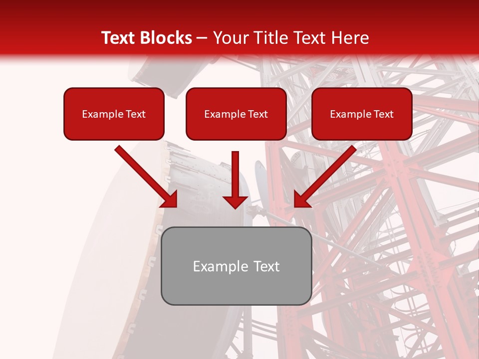 A Red And White Tower With A Satellite Dish On Top Of It PowerPoint Template