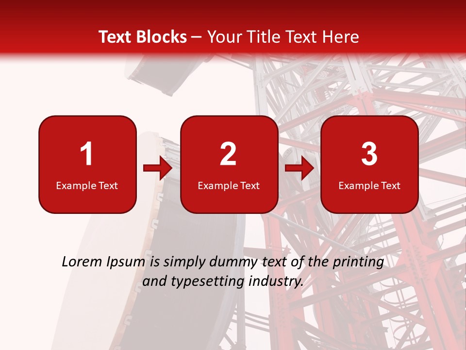 A Red And White Tower With A Satellite Dish On Top Of It PowerPoint Template