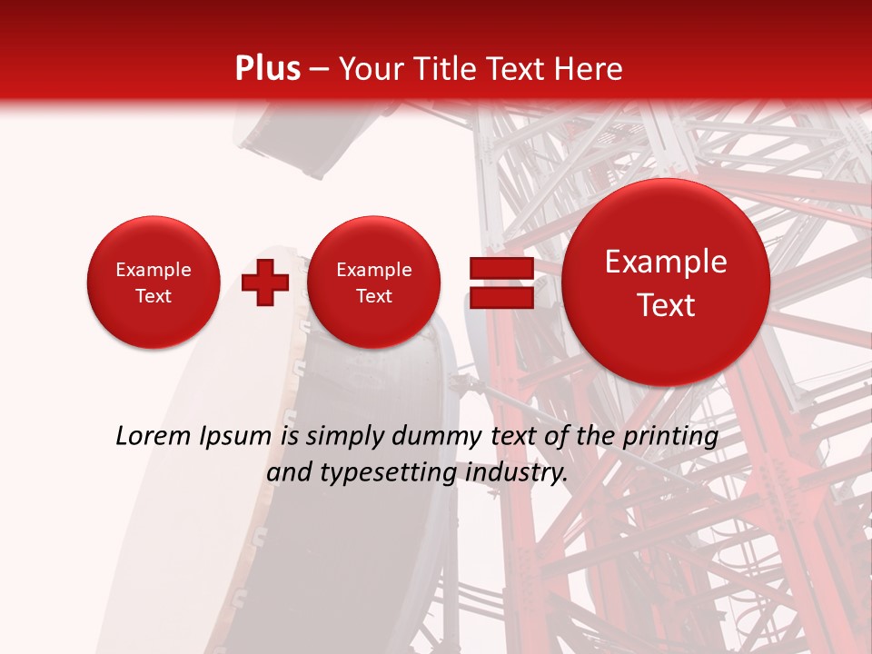 A Red And White Tower With A Satellite Dish On Top Of It PowerPoint Template