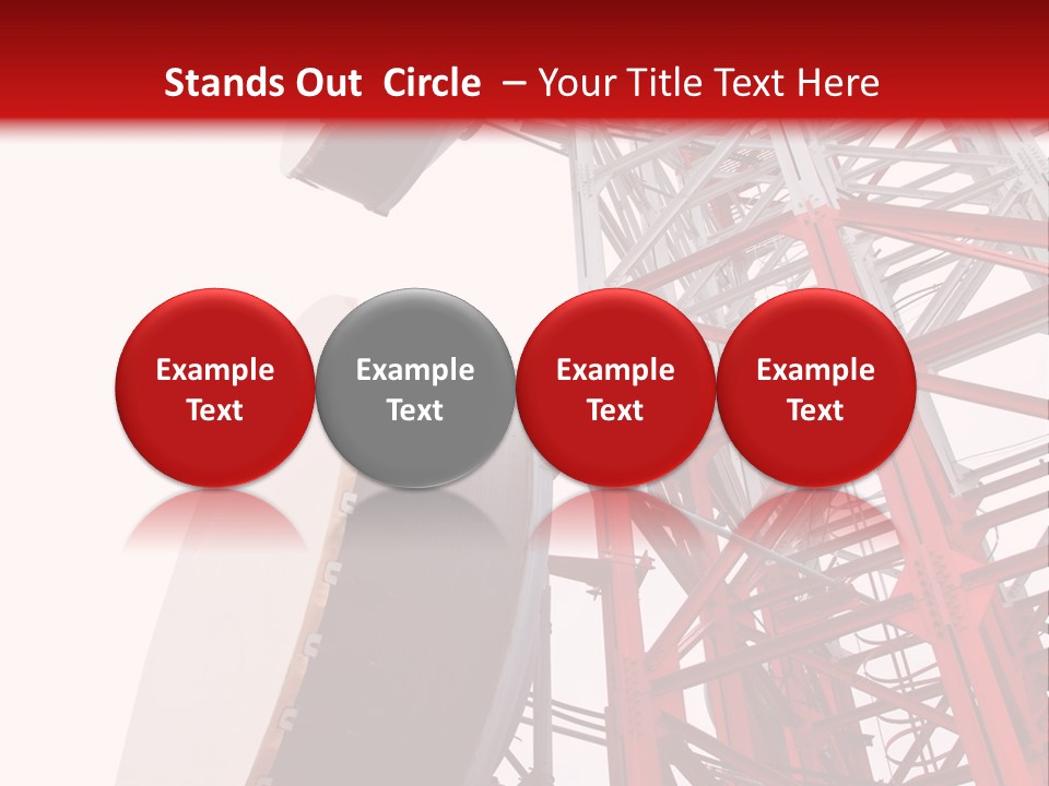 A Red And White Tower With A Satellite Dish On Top Of It PowerPoint Template