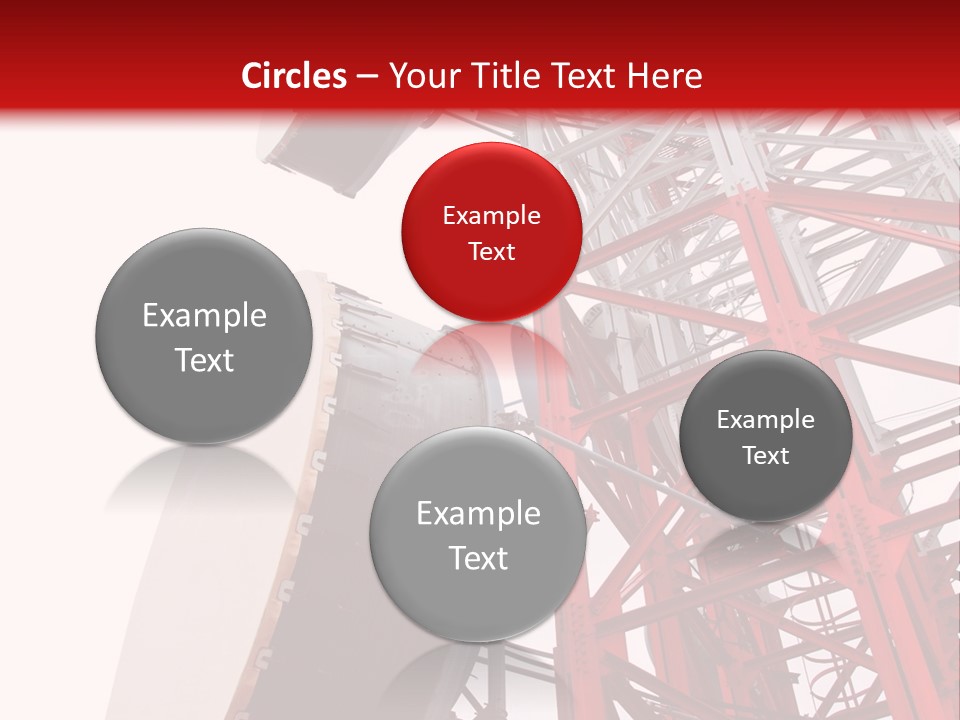 A Red And White Tower With A Satellite Dish On Top Of It PowerPoint Template