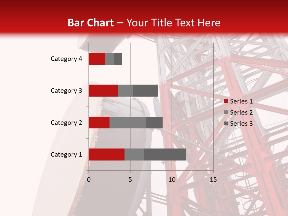 A Red And White Tower With A Satellite Dish On Top Of It PowerPoint Template