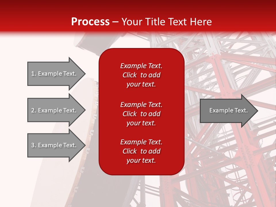 A Red And White Tower With A Satellite Dish On Top Of It PowerPoint Template