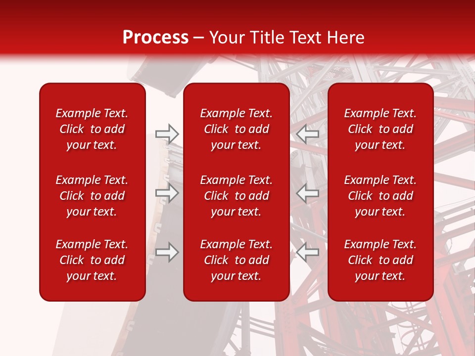 A Red And White Tower With A Satellite Dish On Top Of It PowerPoint Template