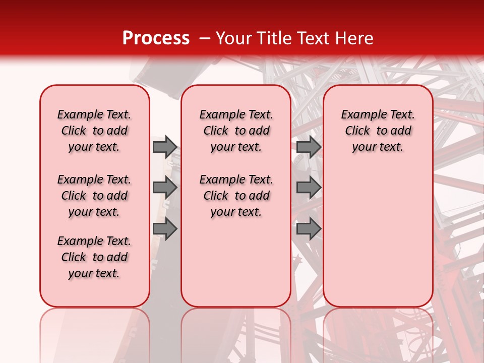A Red And White Tower With A Satellite Dish On Top Of It PowerPoint Template