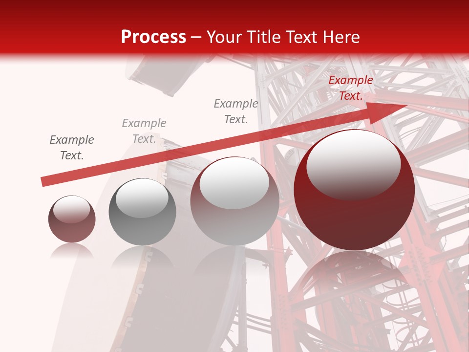 A Red And White Tower With A Satellite Dish On Top Of It PowerPoint Template