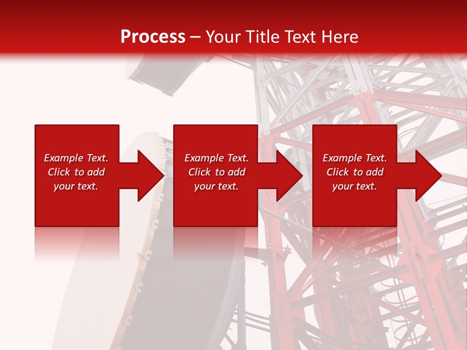 A Red And White Tower With A Satellite Dish On Top Of It PowerPoint Template