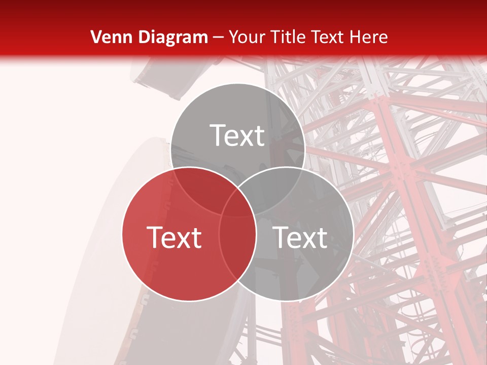 A Red And White Tower With A Satellite Dish On Top Of It PowerPoint Template