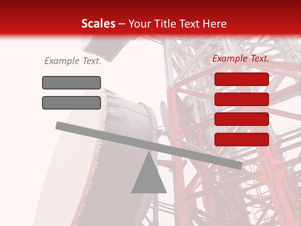 A Red And White Tower With A Satellite Dish On Top Of It PowerPoint Template