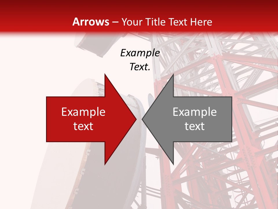 A Red And White Tower With A Satellite Dish On Top Of It PowerPoint Template