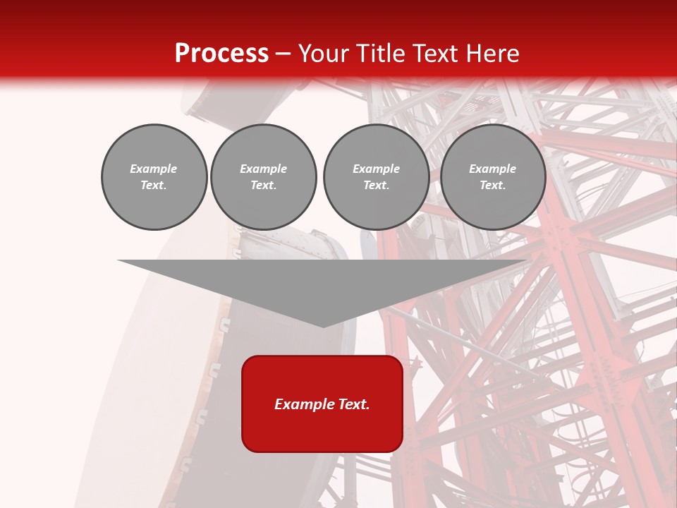 A Red And White Tower With A Satellite Dish On Top Of It PowerPoint Template