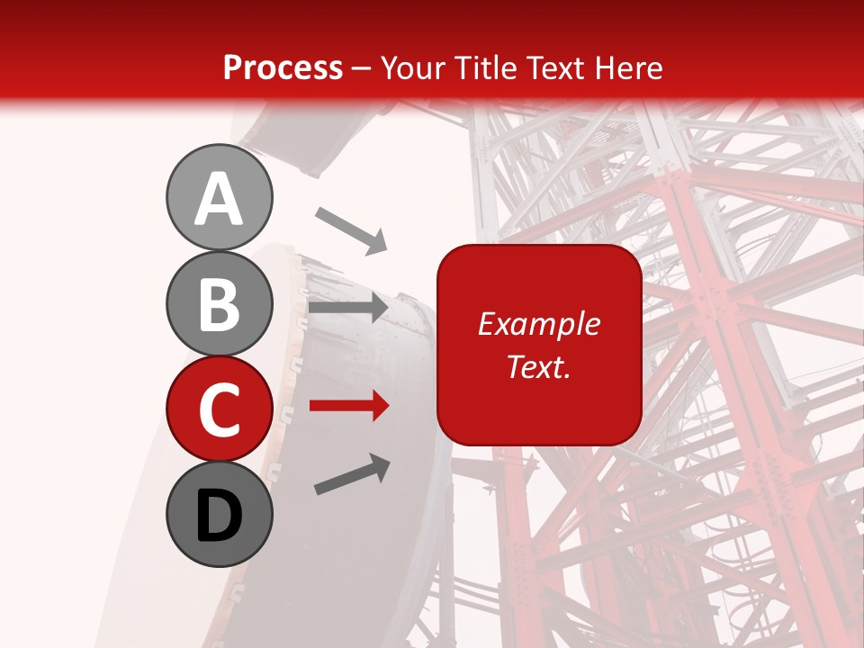 A Red And White Tower With A Satellite Dish On Top Of It PowerPoint Template