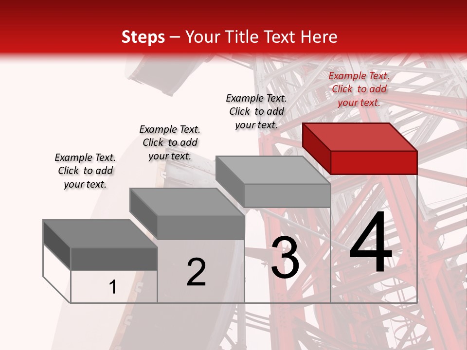 A Red And White Tower With A Satellite Dish On Top Of It PowerPoint Template