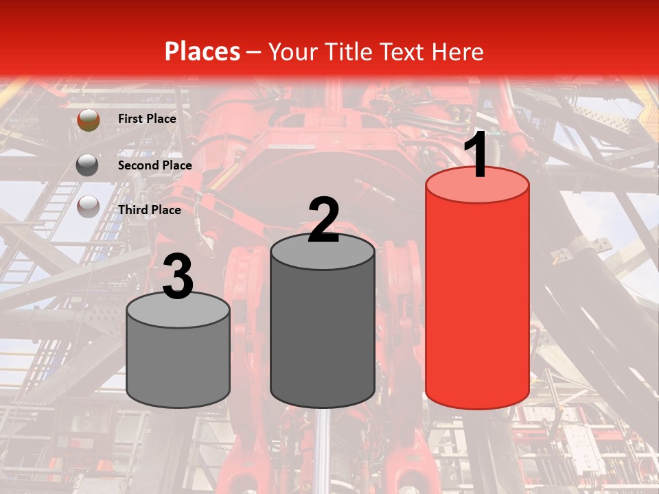 A Red Power Plant With Wires And Wires In The Background PowerPoint Template