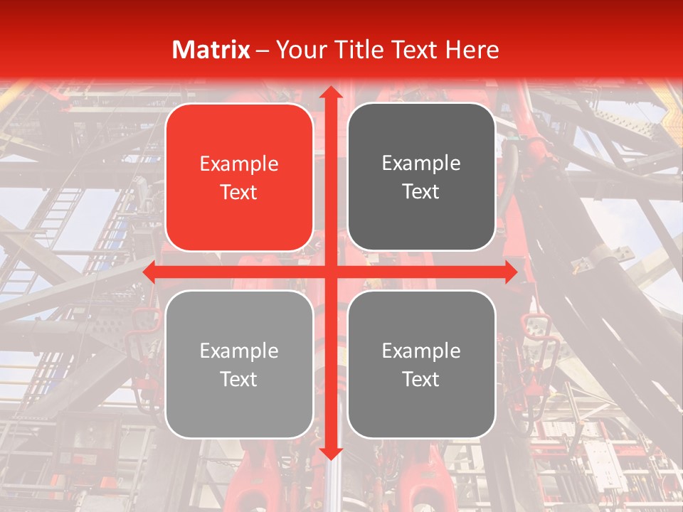 A Red Power Plant With Wires And Wires In The Background PowerPoint Template