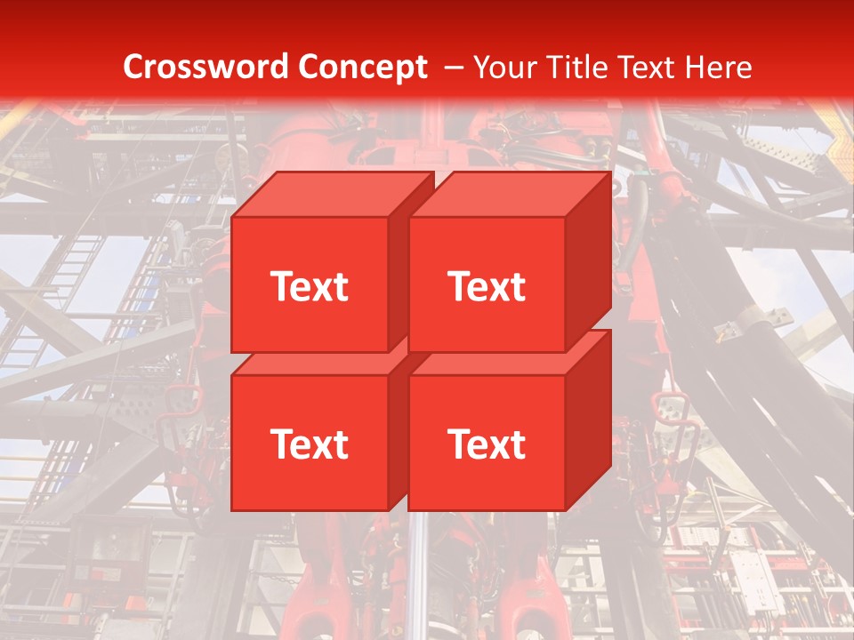 A Red Power Plant With Wires And Wires In The Background PowerPoint Template