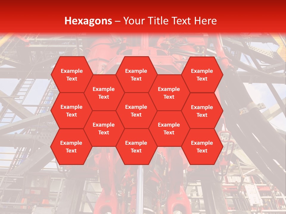 A Red Power Plant With Wires And Wires In The Background PowerPoint Template