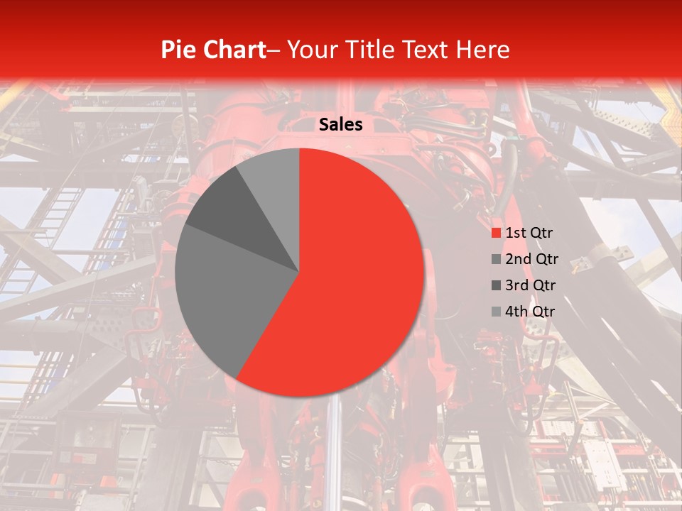 A Red Power Plant With Wires And Wires In The Background PowerPoint Template