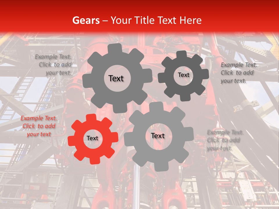 A Red Power Plant With Wires And Wires In The Background PowerPoint Template