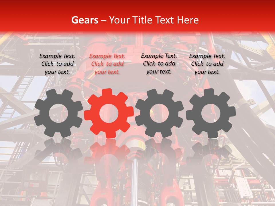 A Red Power Plant With Wires And Wires In The Background PowerPoint Template