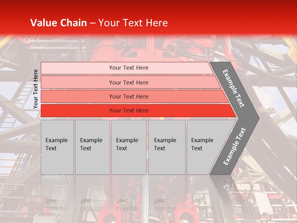 A Red Power Plant With Wires And Wires In The Background PowerPoint Template