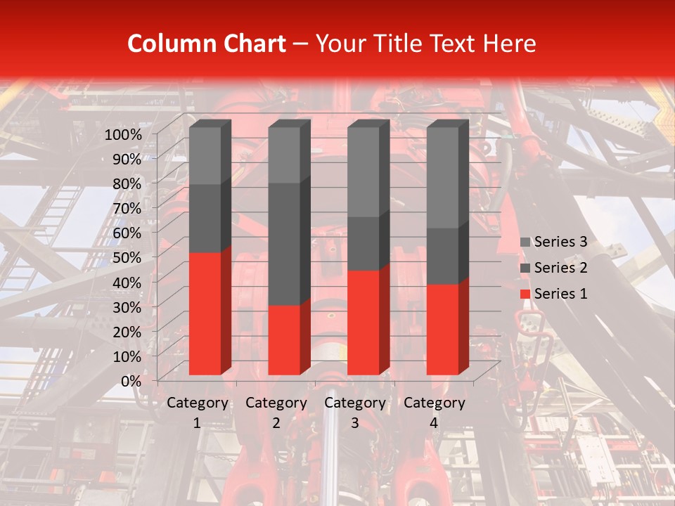 A Red Power Plant With Wires And Wires In The Background PowerPoint Template