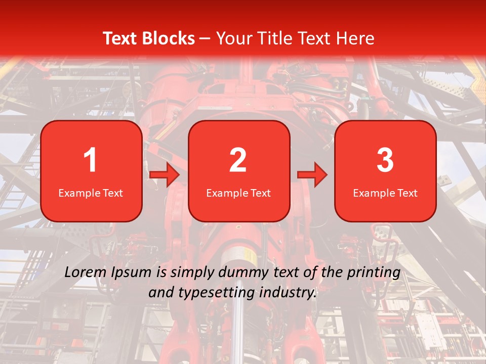 A Red Power Plant With Wires And Wires In The Background PowerPoint Template