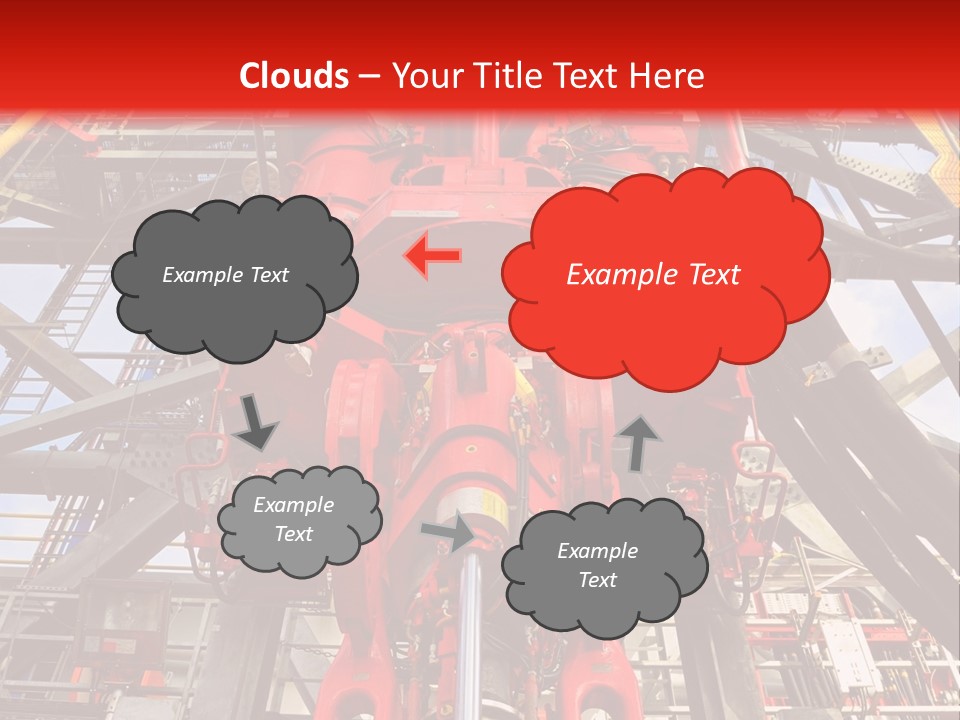 A Red Power Plant With Wires And Wires In The Background PowerPoint Template