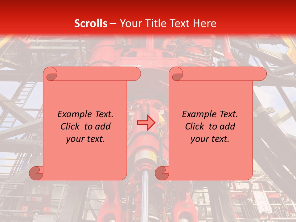 A Red Power Plant With Wires And Wires In The Background PowerPoint Template