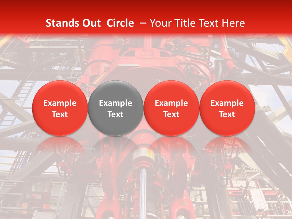 A Red Power Plant With Wires And Wires In The Background PowerPoint Template