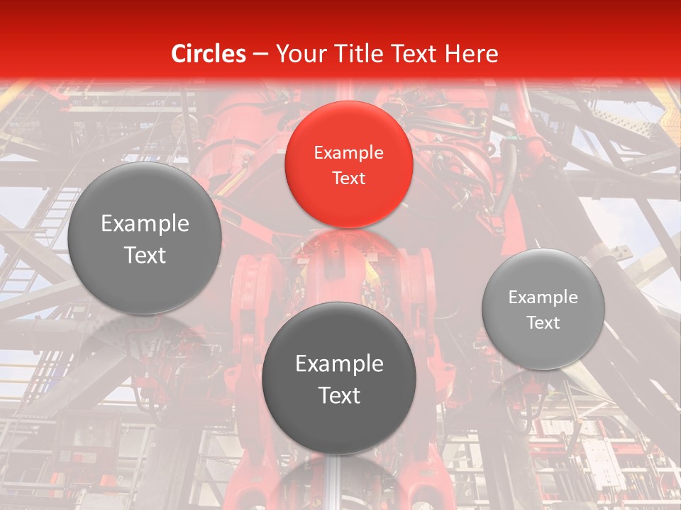 A Red Power Plant With Wires And Wires In The Background PowerPoint Template