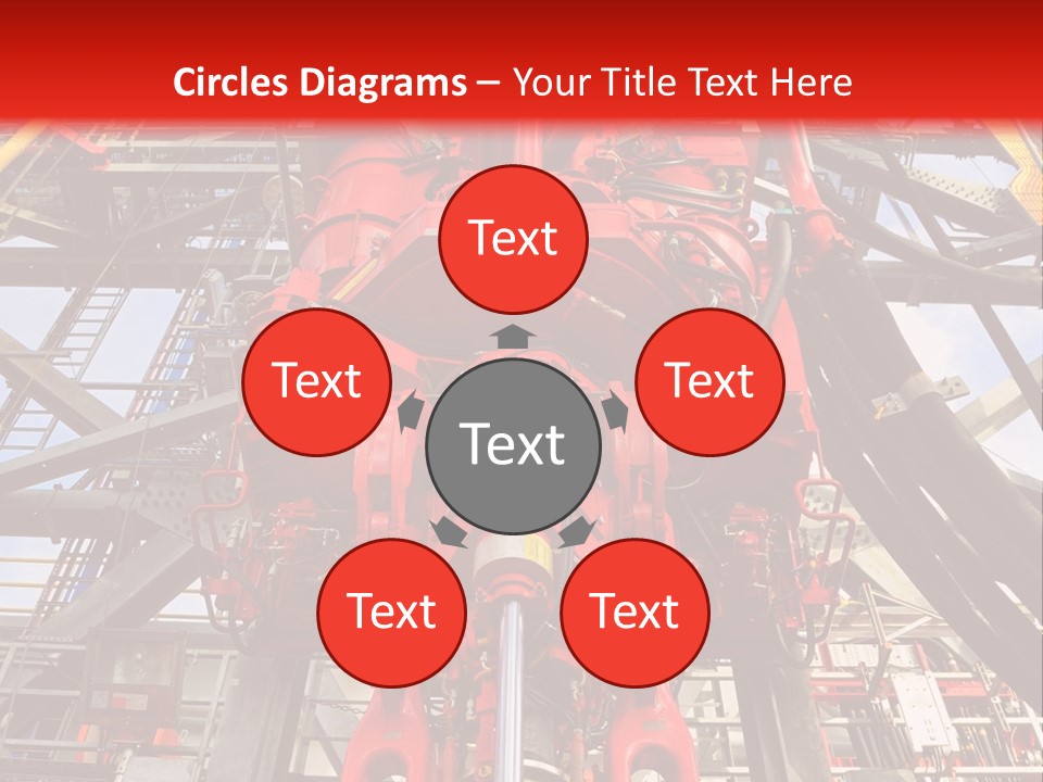 A Red Power Plant With Wires And Wires In The Background PowerPoint Template