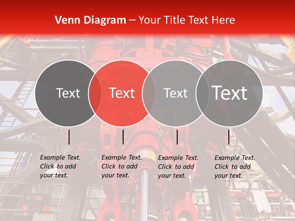A Red Power Plant With Wires And Wires In The Background PowerPoint Template