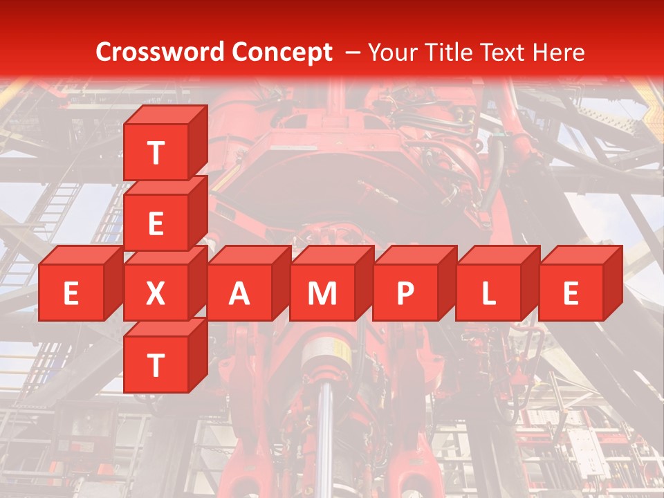 A Red Power Plant With Wires And Wires In The Background PowerPoint Template