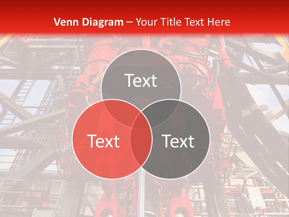 A Red Power Plant With Wires And Wires In The Background PowerPoint Template