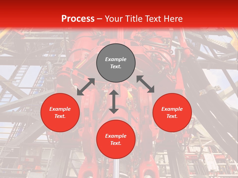 A Red Power Plant With Wires And Wires In The Background PowerPoint Template