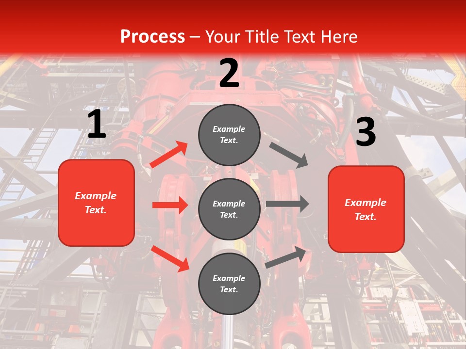 A Red Power Plant With Wires And Wires In The Background PowerPoint Template
