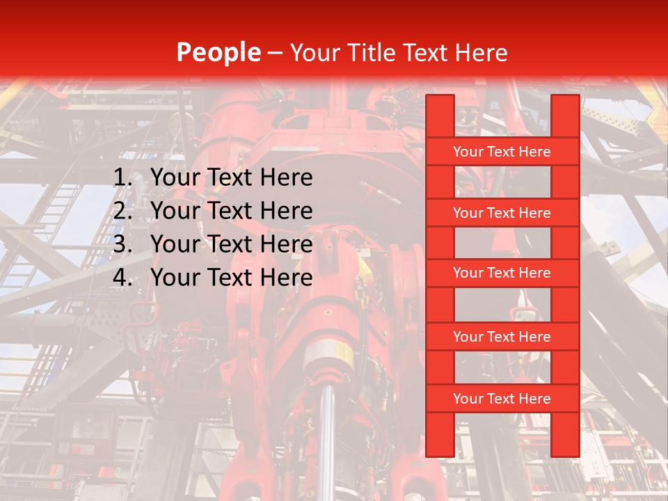 A Red Power Plant With Wires And Wires In The Background PowerPoint Template